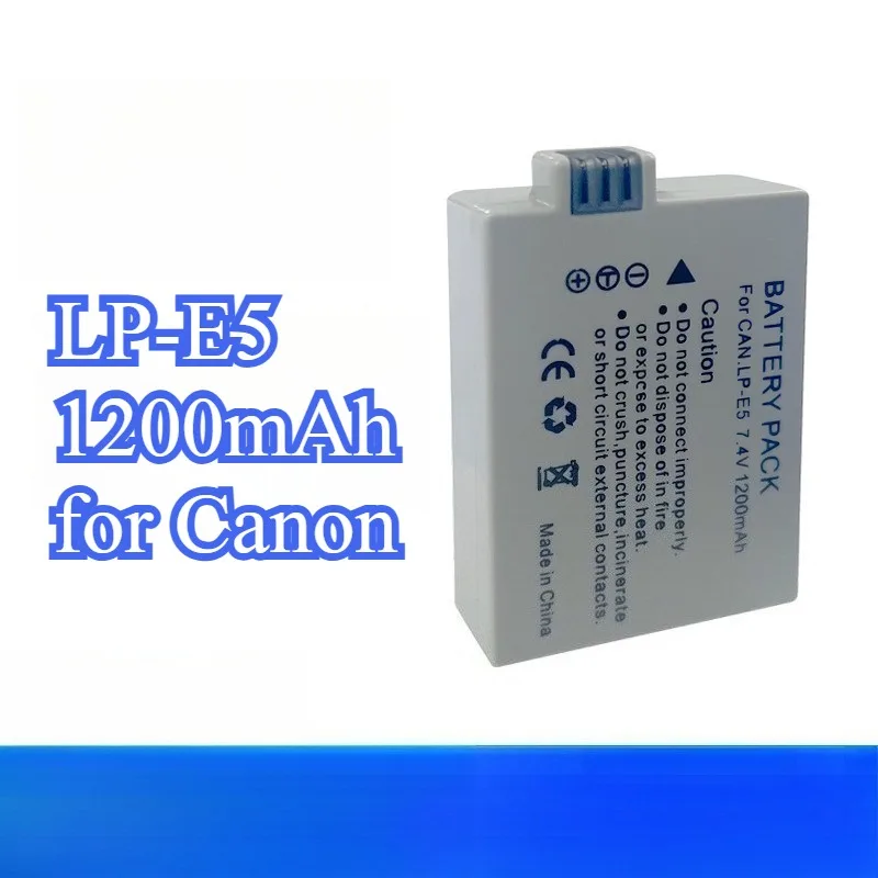 

1200mAh Replacement Battery for Canon LP-E5 Compatible with EOS 450D 1000D 500D 2000D Kiss X2 Rebel T1i XS XSi DSLR Camera