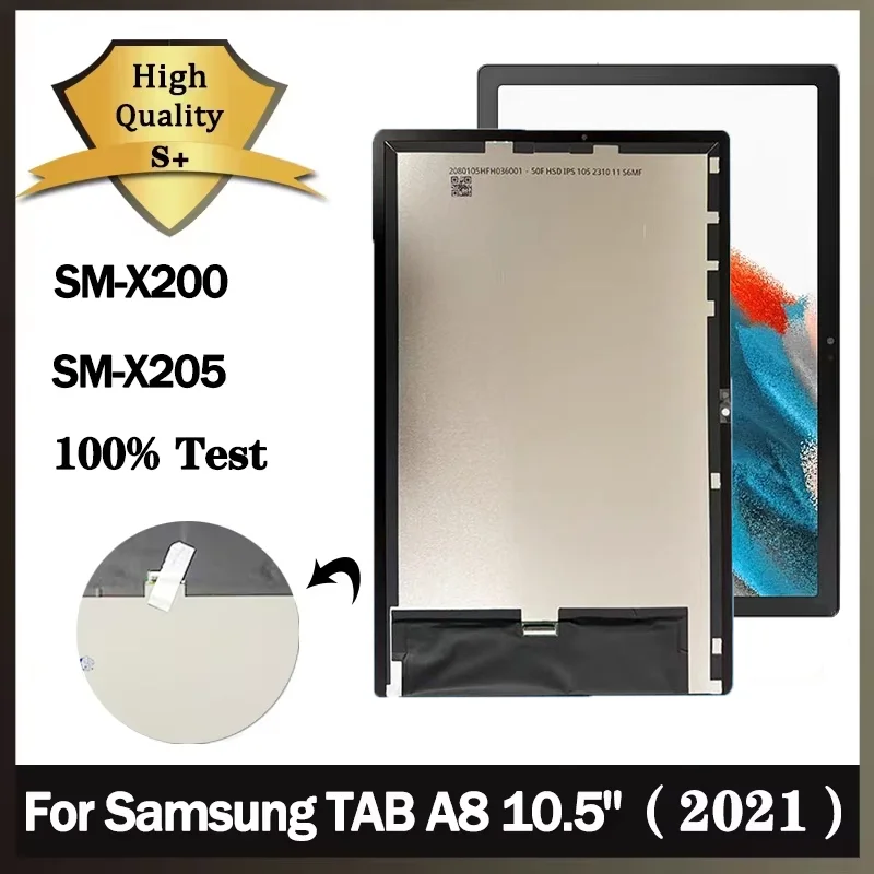 

10.5"inch New For Samsung Tab A8 10.5 2021 SM-X200 X205 X205C Display Touch Screen Assembly Replacement Parts