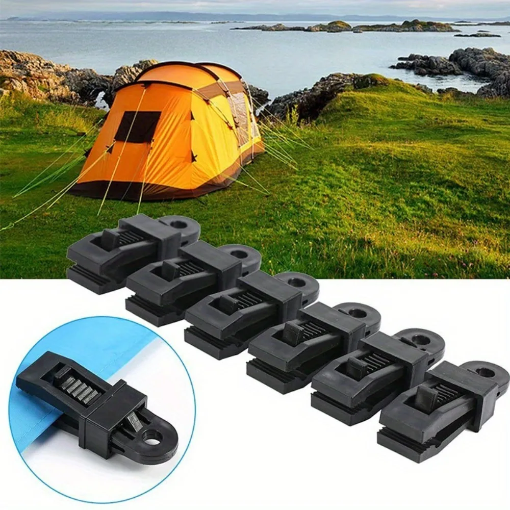 10pcs outdoor tent awning windproof fixing clips Outdoor wind rope buckle is added with pull point hanging buckle plastic clips