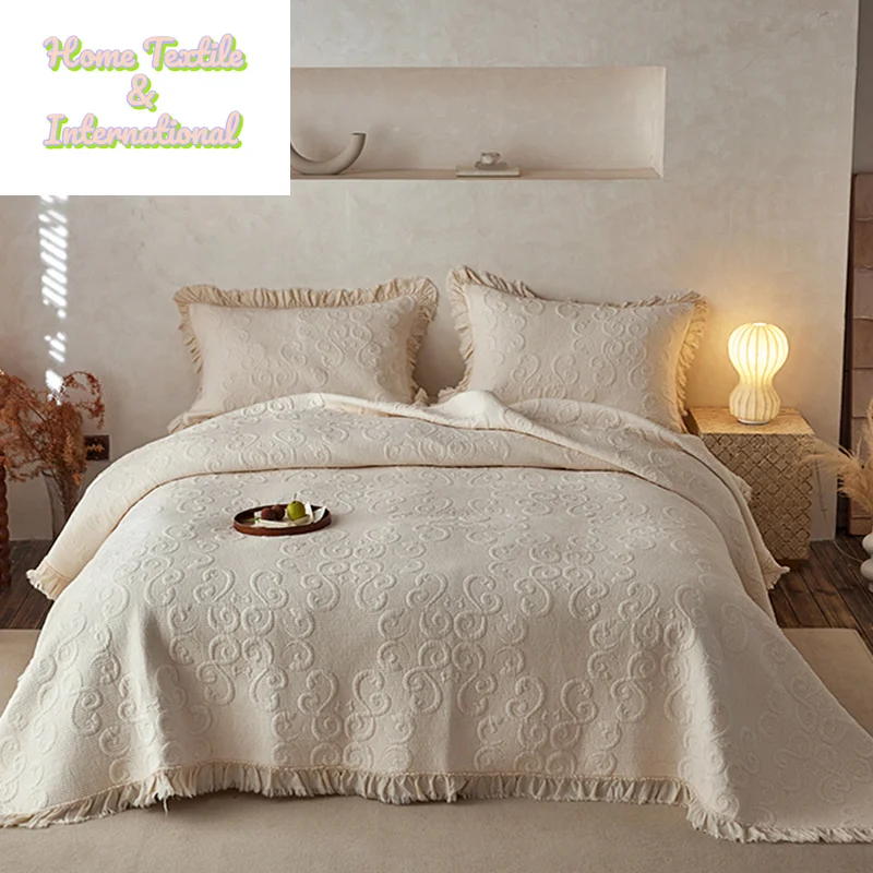 Washed Pure Cotton Versatile Quilted Bedspread Summer Quilt Blanket Bed Cover Mattress Topper Coverlet Bed Sheet with Pillowcase