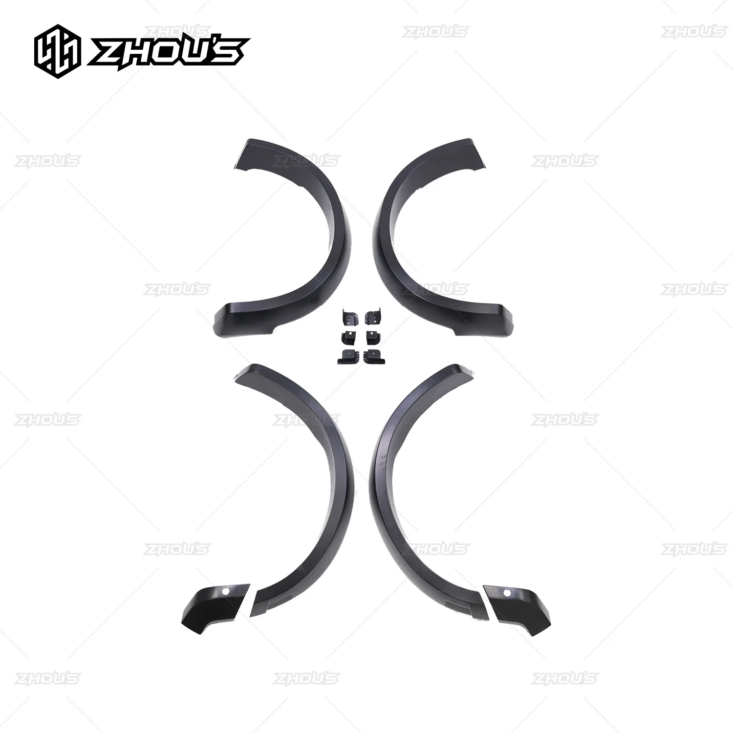 Accessori esterni per auto Modifica Aggiornamento Nero opaco Corpo largo Archi ruota Fender Flares per Ford Ranger Raptor 2023