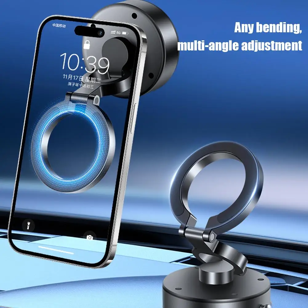Magnetic Holder Cell Phone Holder Black Technology Universal Vacuum Adsorption Stable Suction Cup Phone Mount  Car Suction Cup