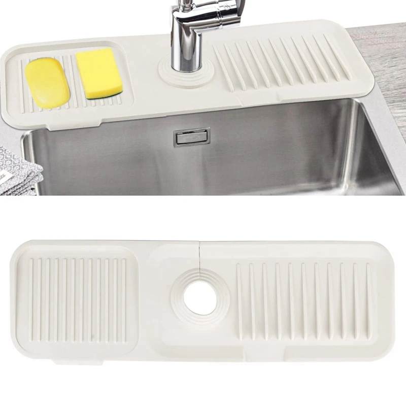 Tappetino per rubinetto lavello in silicone caldo Lavello da cucina Paraspruzzi Maniglia per rubinetto Vassoio raccogligocce per bancone bagno cucina