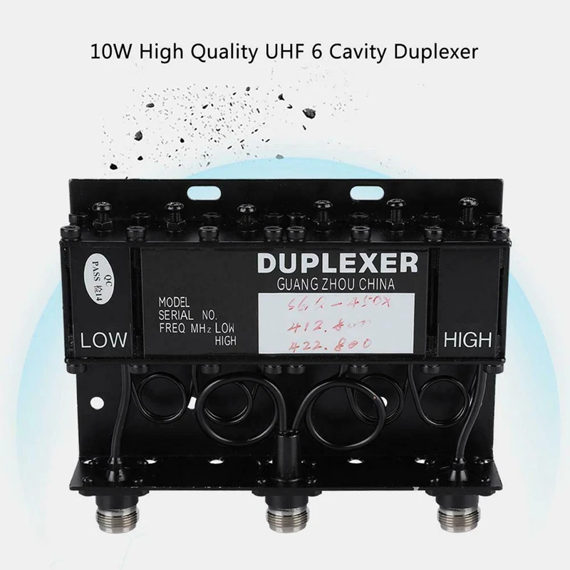 10W UHF 6 Cavity Duplexer SGQ-450X Type (TX, 412.800 RX, 422.800)