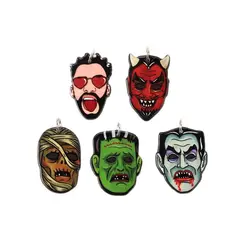 10Pcs Halloween Charms Creative Acrylic Horror Bloody For Earring Necklace Keychain Diy Making