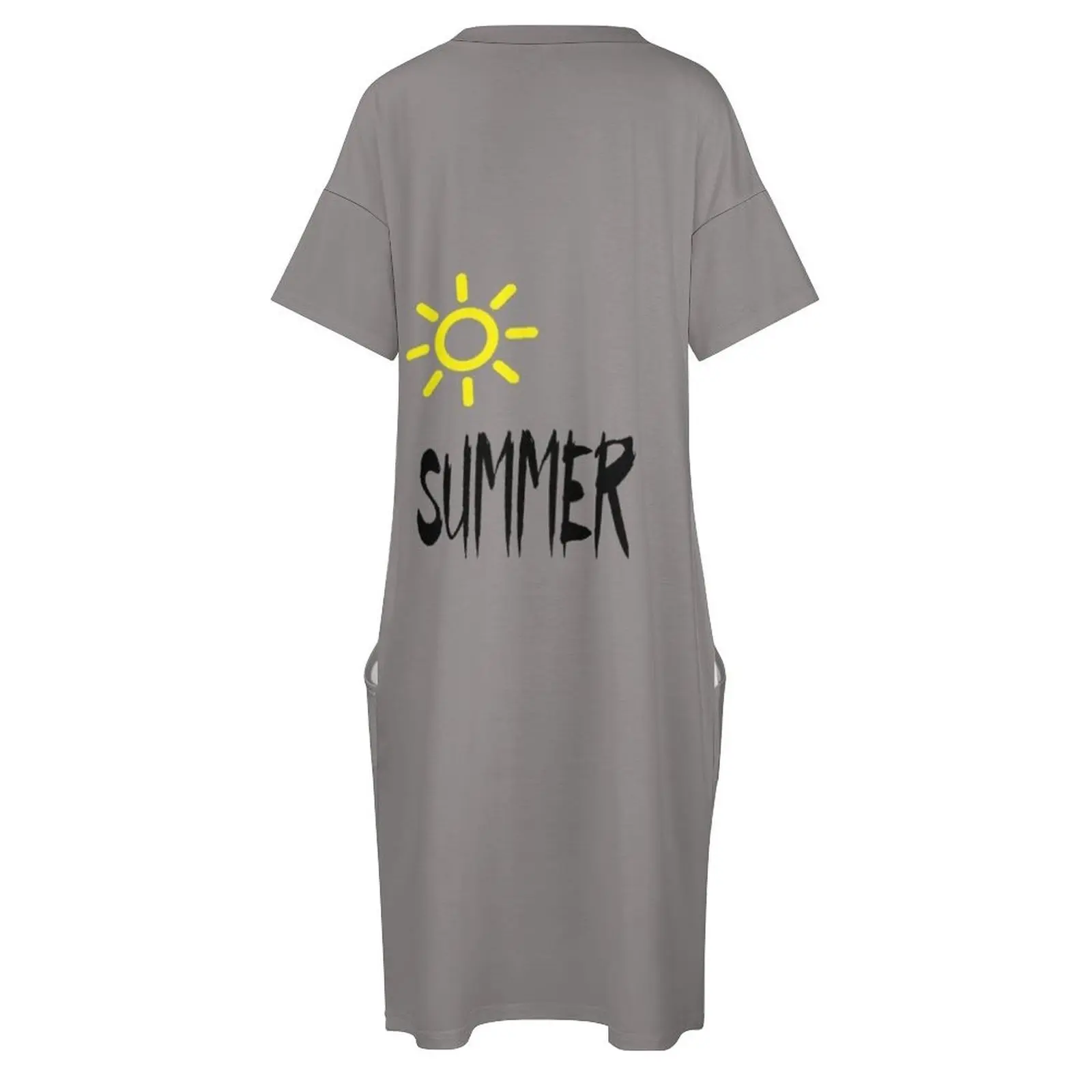 Camiseta Sommer, vestido suelto de verano con bolsillos, vestidos de verano, ropa de mujer