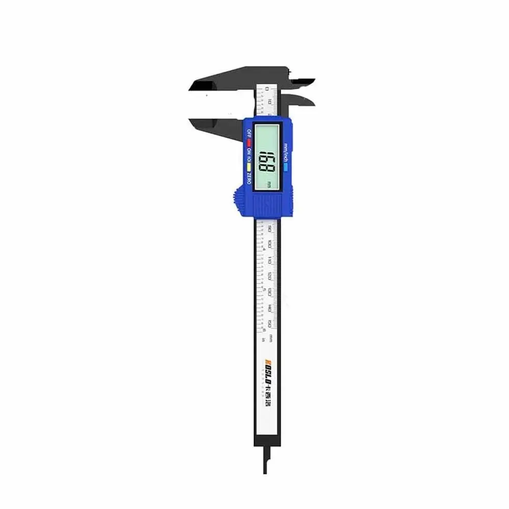 Carbon Fiber Digital Caliper Inch Metric Switch LCD Display Vernier Caliper Zero Reset Scratch Resistant Jewelry Measuring