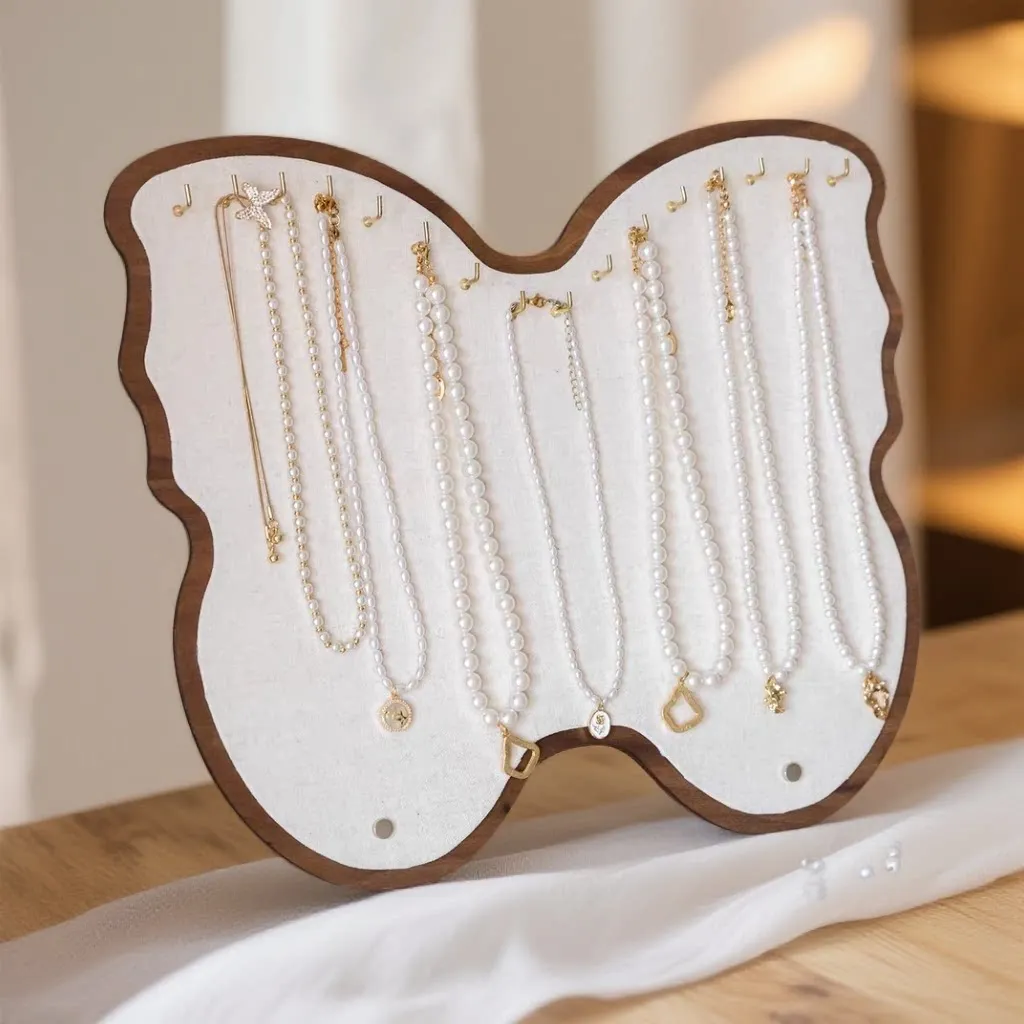 Creative Large-capacity Vertical Necklace Display Stand, Retro Jewelry Bracelet Storage Hanger, Window Display Props