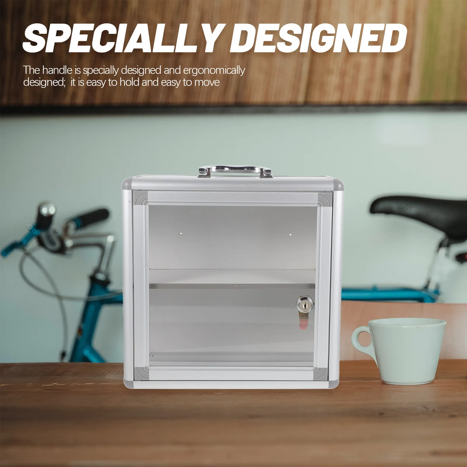 Wall Mounted Medicine Storage Box Metal Large Capacity Lockable First Aid Case Suitable for Home Office Kindergarten