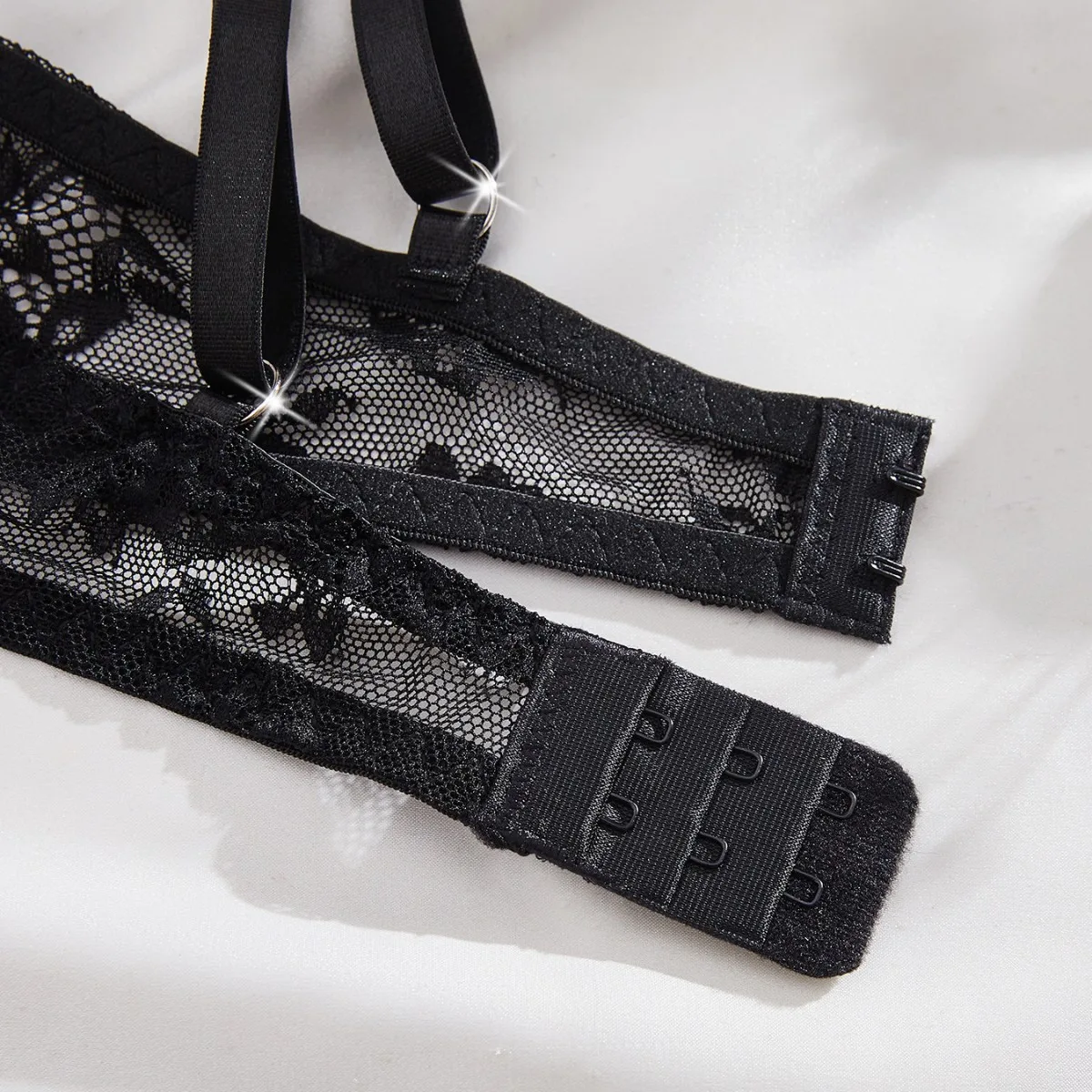 Western Quarter Cup Bra Lace Crotchless Open Panty See Through Erotic Suits For… - Image 6