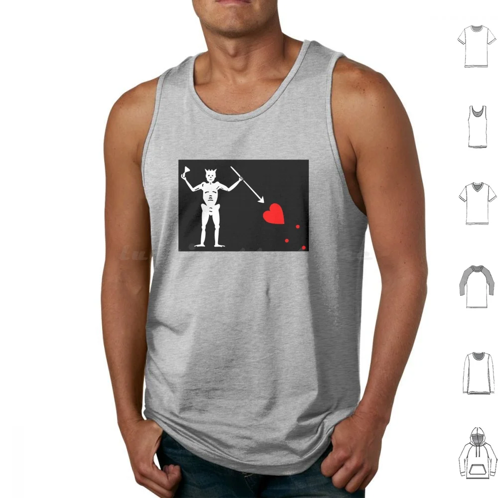 Flag Tank Tops Vest Sleeveless Pirate Flag Edward Teach Special Forces Military Moral Patch