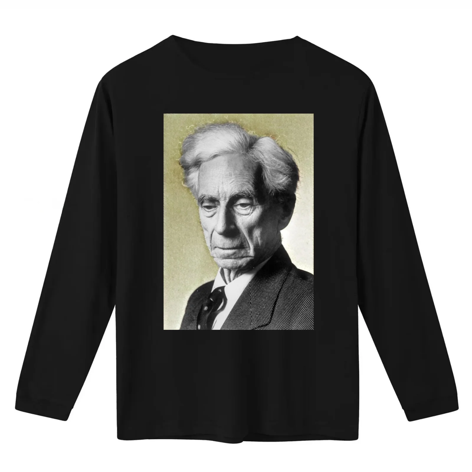Bertrand Russell - stylized T-Shirt Summer Casual Cotton Tee Oversized Streetwear Tops Vintage Graphic Print 100% Cotton