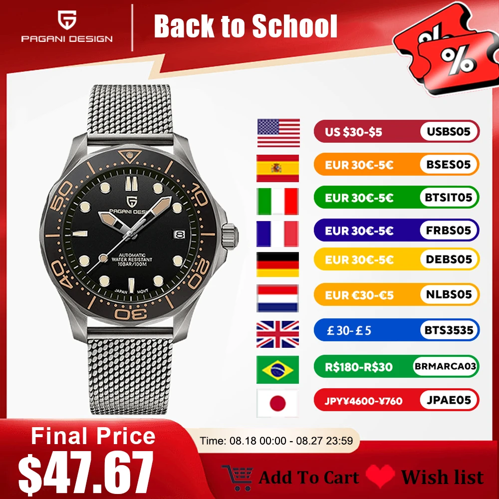 2025 Nuovo PAGANI DESIGN 007 Orologi da uomo Orologio automatico di lusso per uomo Orologi da polso meccanici NH35 Regalo da uomo AR Specchio zaffiro