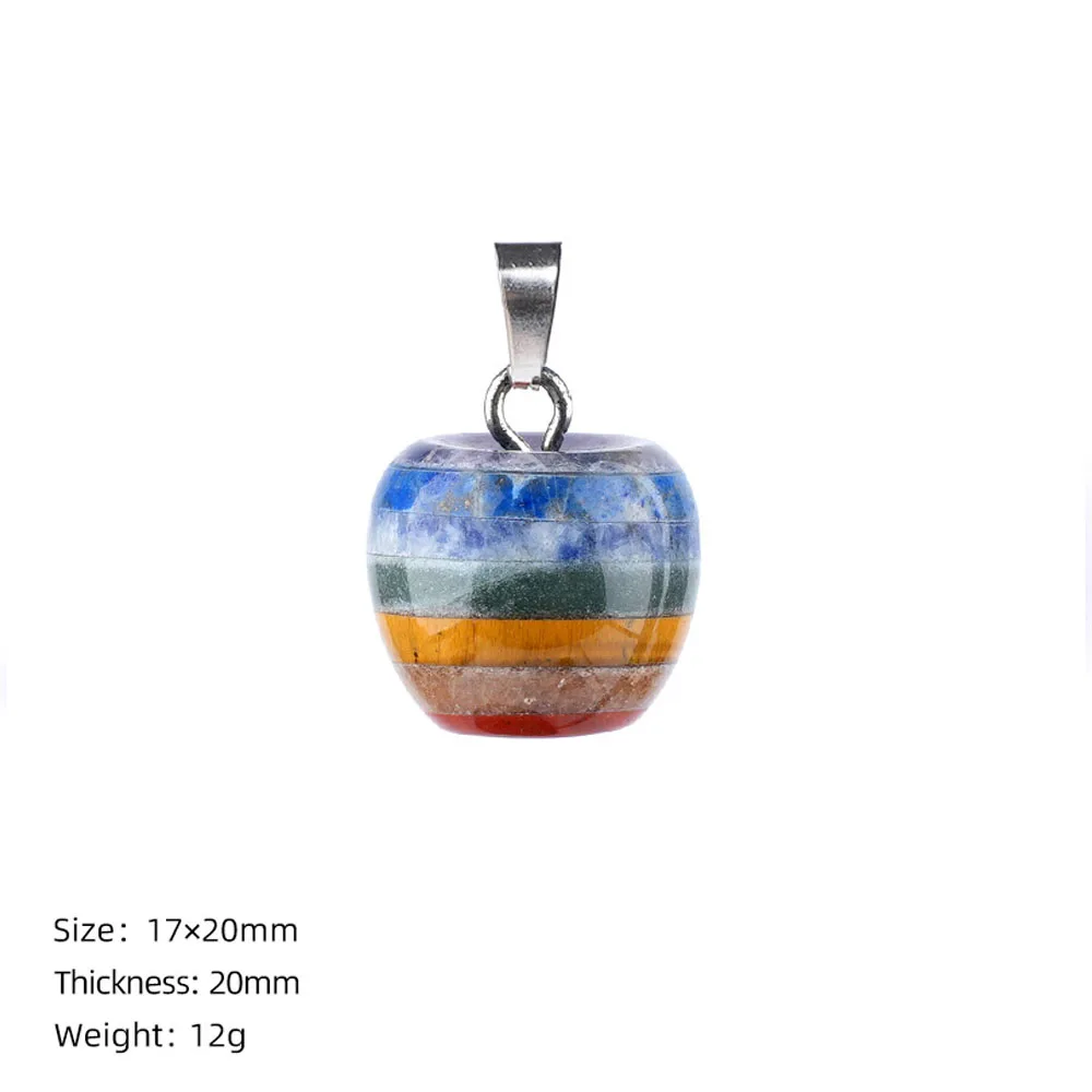 1pc Rainbow Stone Crystal Pendant Yoga Meditation Healing Chakra Agate Jade Stone Jewelry Making DIY Necklace Accessories Gifts - view 5