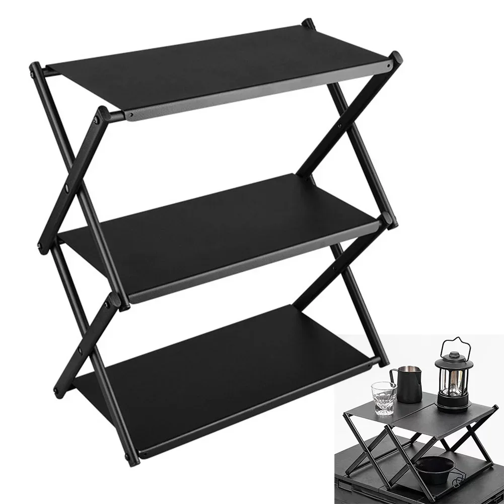 

Lightweight Rack 3-Tier Rack Carbon Steel Frame Compact Size Easy To Transport Heavy Load Capacity Multi-layer Design