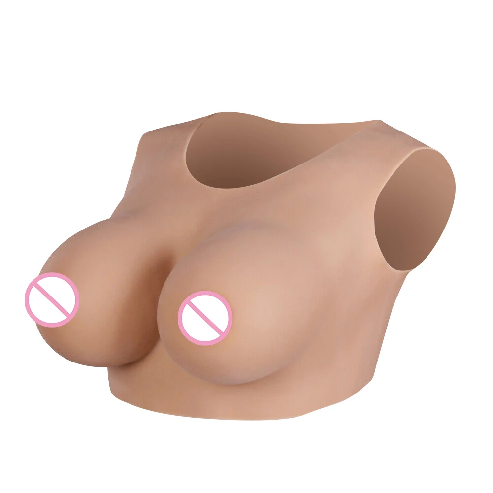 EYUNG H Cup No Collar Silicone Breast Forms Crossdresser Crossdressing Fake Boobs For Transgender Fake Breast Plate Fake Tits