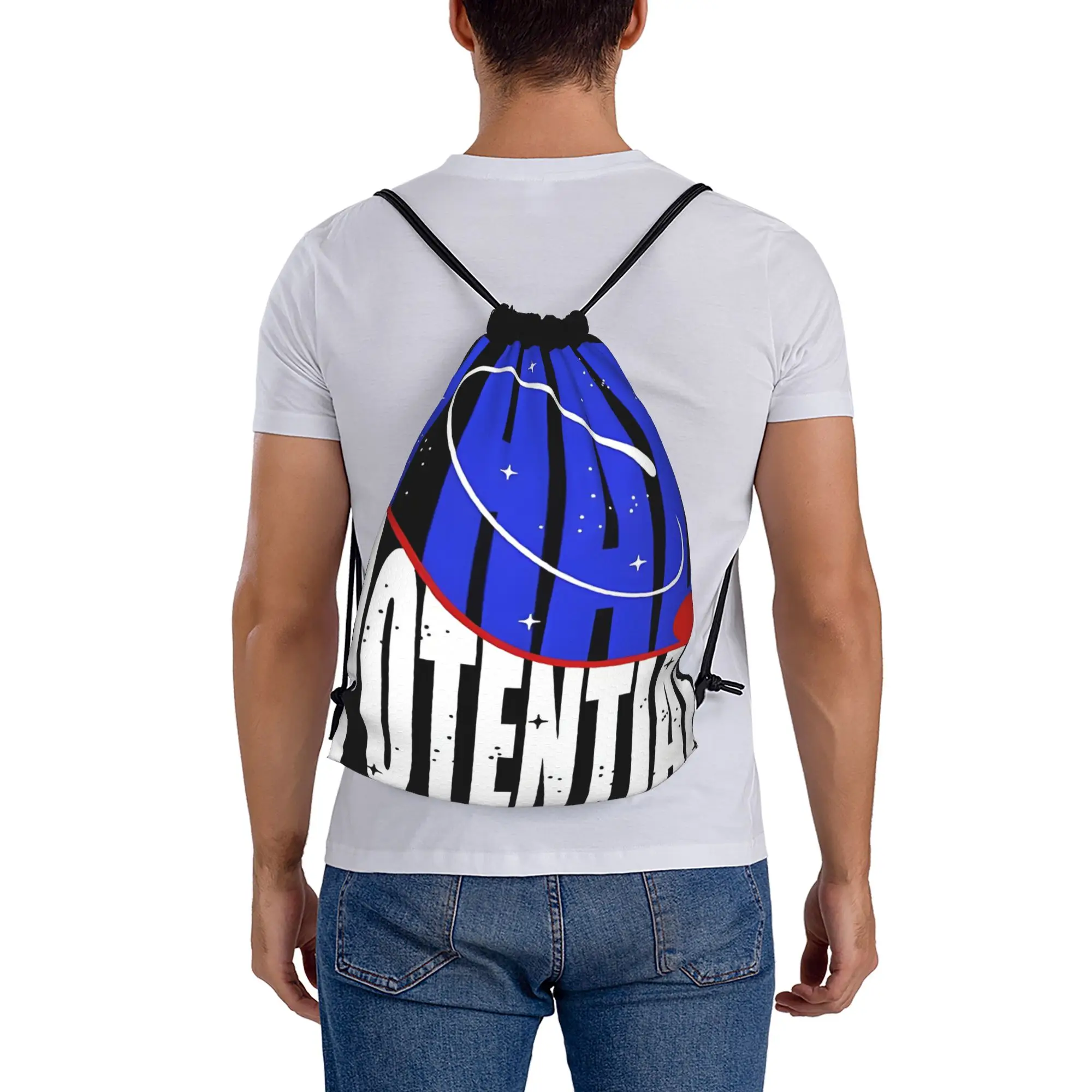 I Had Potential   Inspirational Motivational Humor  Drawstring Bags Travel Unisex Storage Organize Bundle Pocket Rope Bag