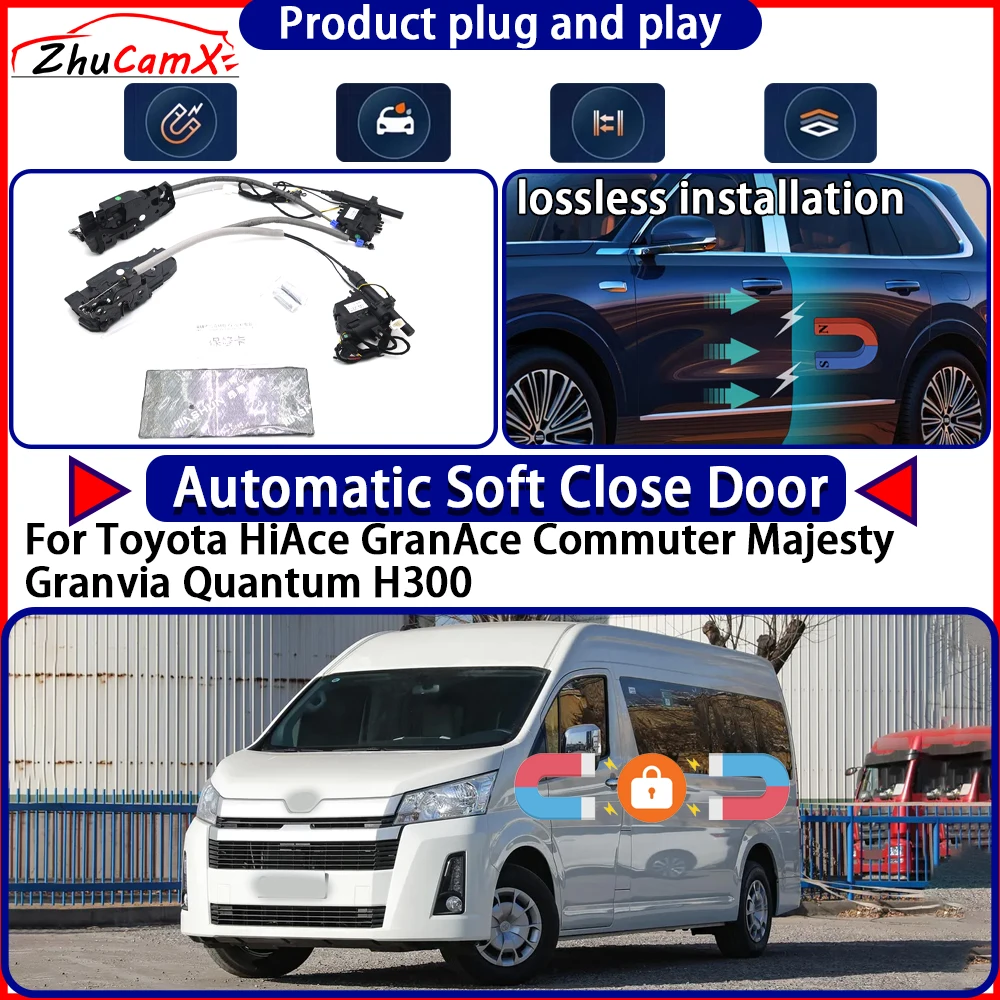 

Привод дверного замка для Toyota HiAce GranAce Commuter Majesty Granvia Quantum H300, комплект мягкого закрытия двери, система защелки с электроприводом, авто