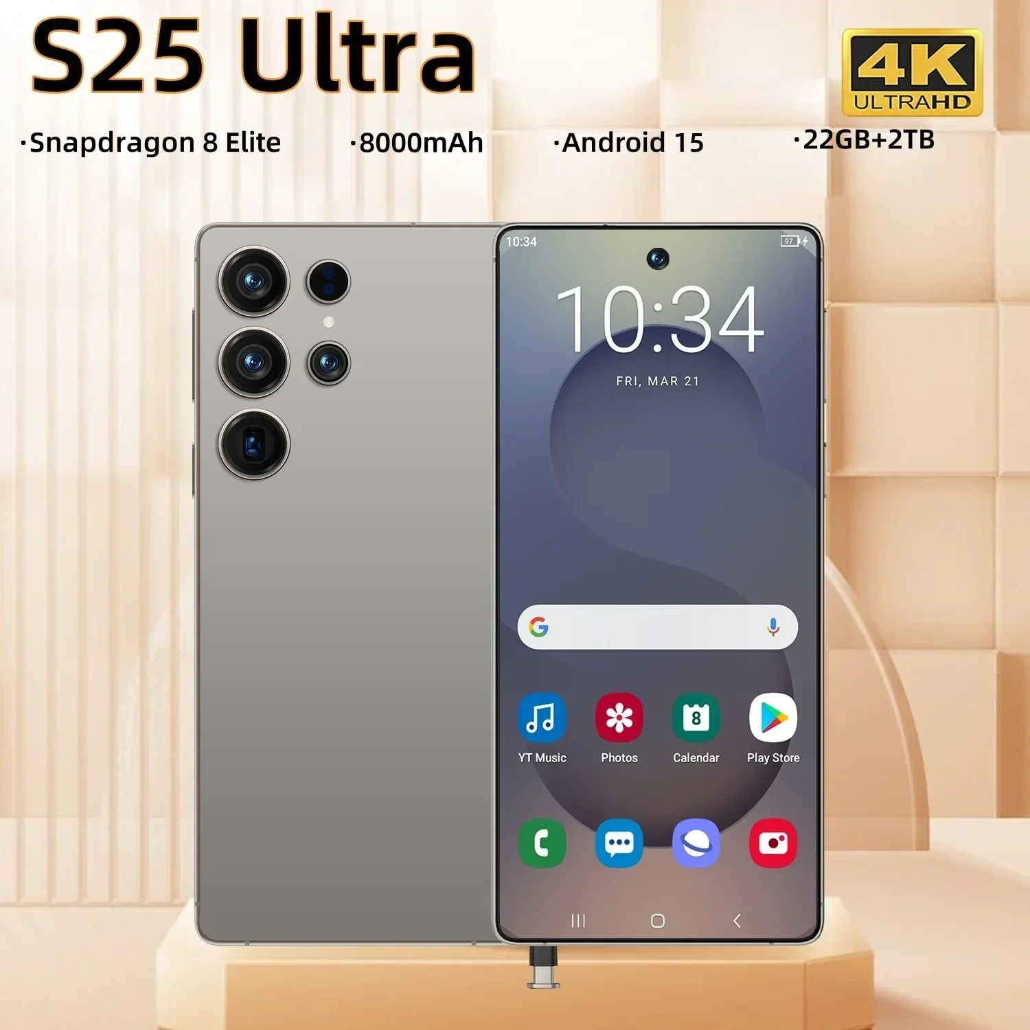 

HOT 2025 new S25 Ultra original intelligent 5G dual card dual standby Android 14 system global version 8000mAh battery
