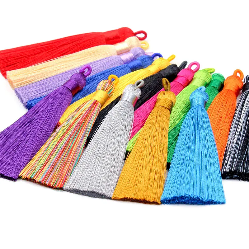 5-15Pcs85mm Silk Tassel Pendant For Wedding Party Home Curtain Decoration Craft DIY Earrings Jewelry Bookmark Making Material