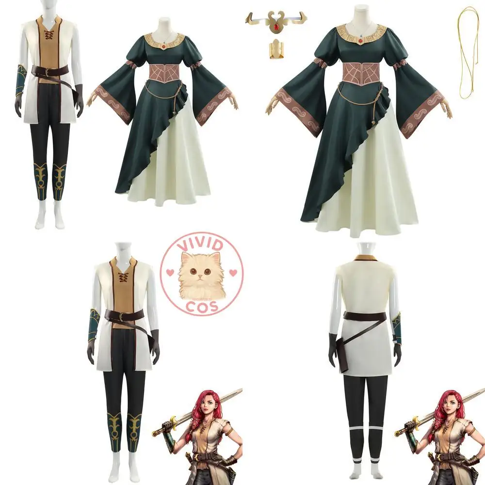 

Hot Selling Anime Character Cosplay Costume Hera Green Dress Set Fashion Role Play for Women Comic Convention Halloween Party