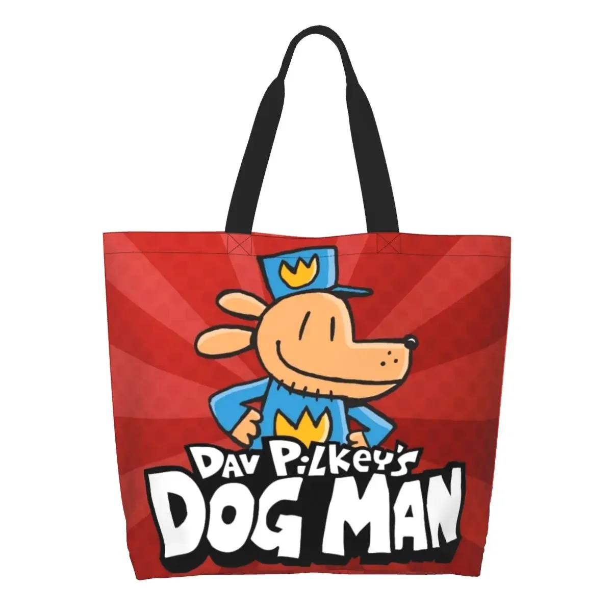 Custom Reusable Dogs Man Shopping Bag Women Shoulder Canvas Tote Bag Portable Grocery Shopper Bags