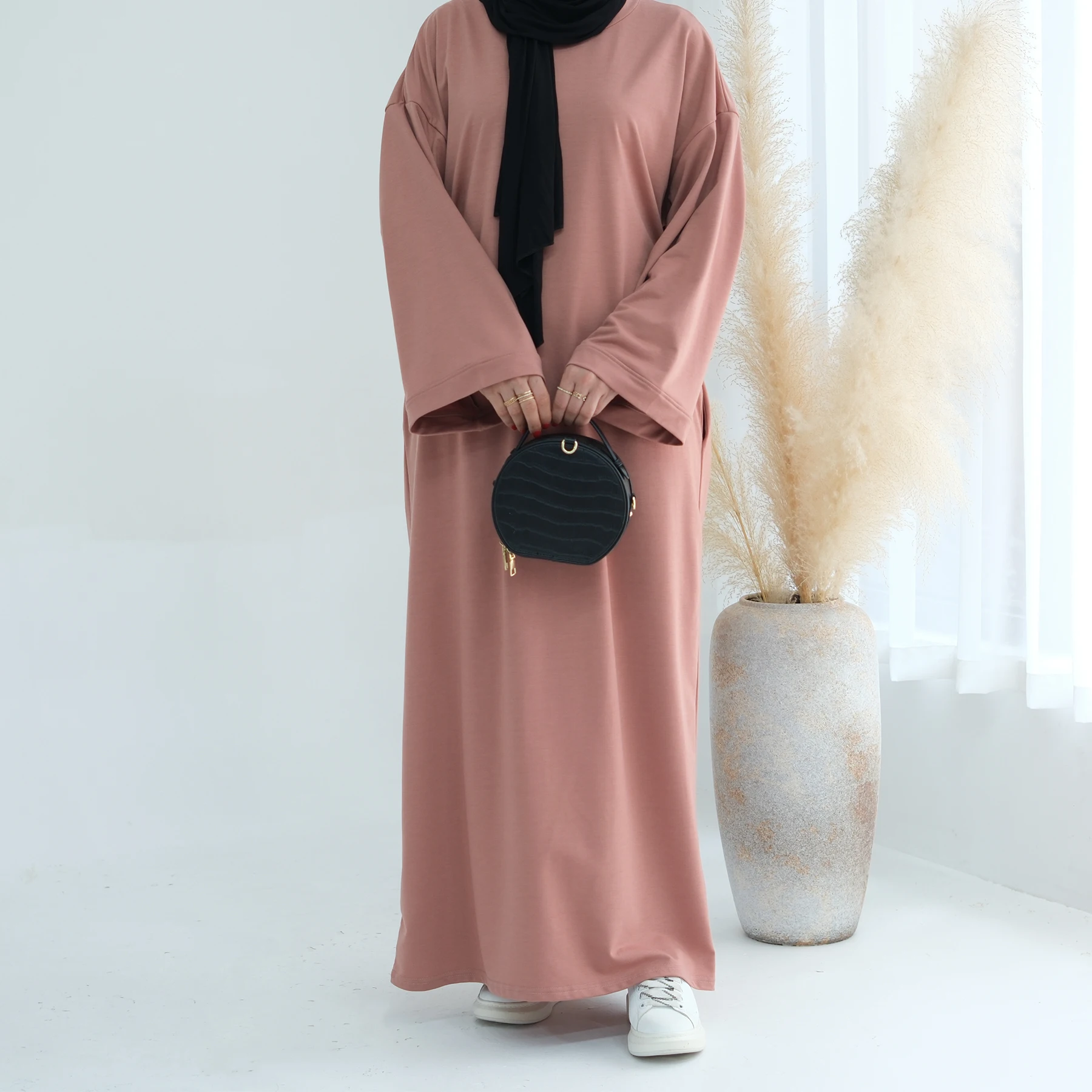 

Eid Ramadan Casual Djellaba Abaya for Women Muslim Long Maxi Dress Turkey Dubai Kaftan Party Arab Robe Femme Sweatshirt Jalabiya