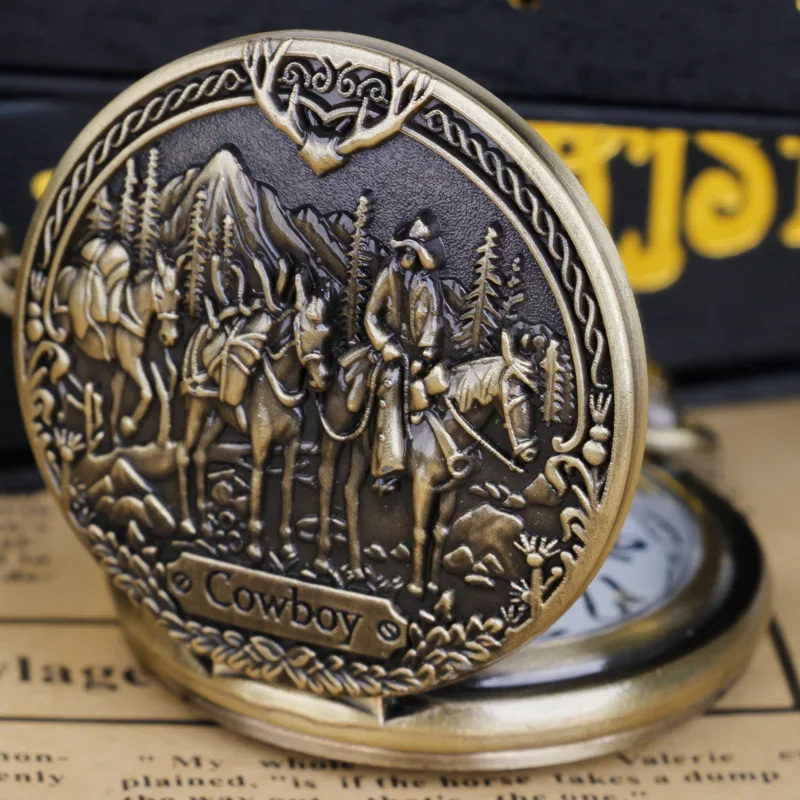 ساعة جيب كوارتز أرقام عربية عرض قلادة ساعة جيب هنتر كاملة Relojes De Bolsillo