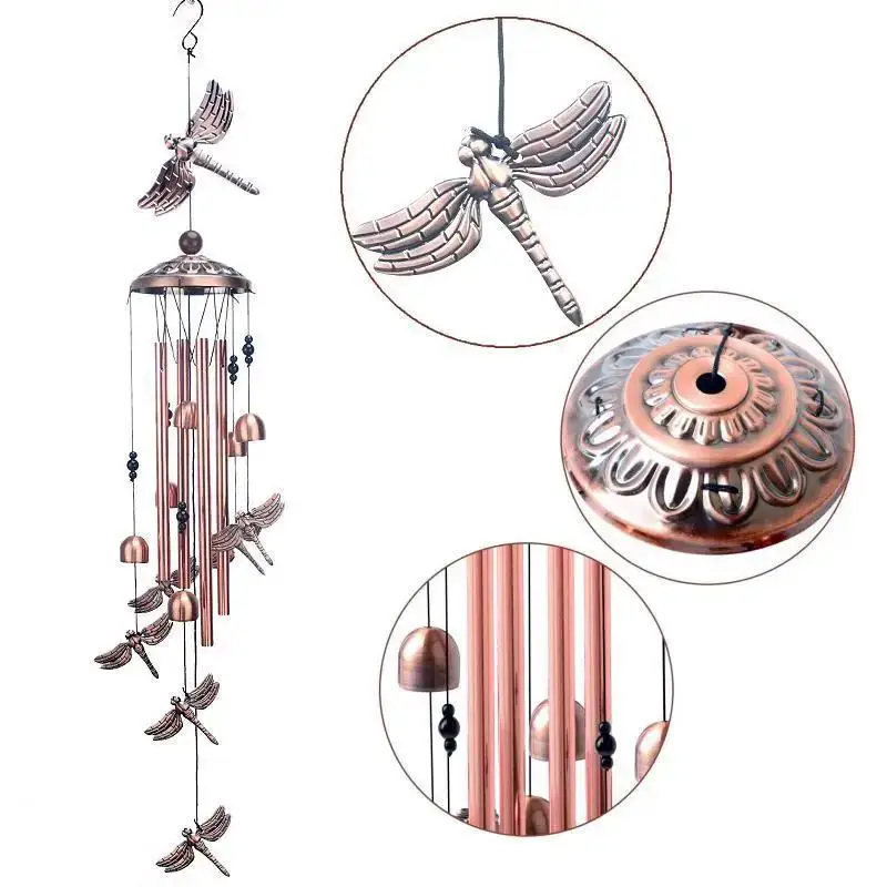 2026 Metal Turtle Butterfly Elephant Dragonfly Wind Chimes Bronze Retro Iron Wind Bells For Outdoor Home Garden Decoration Gifts