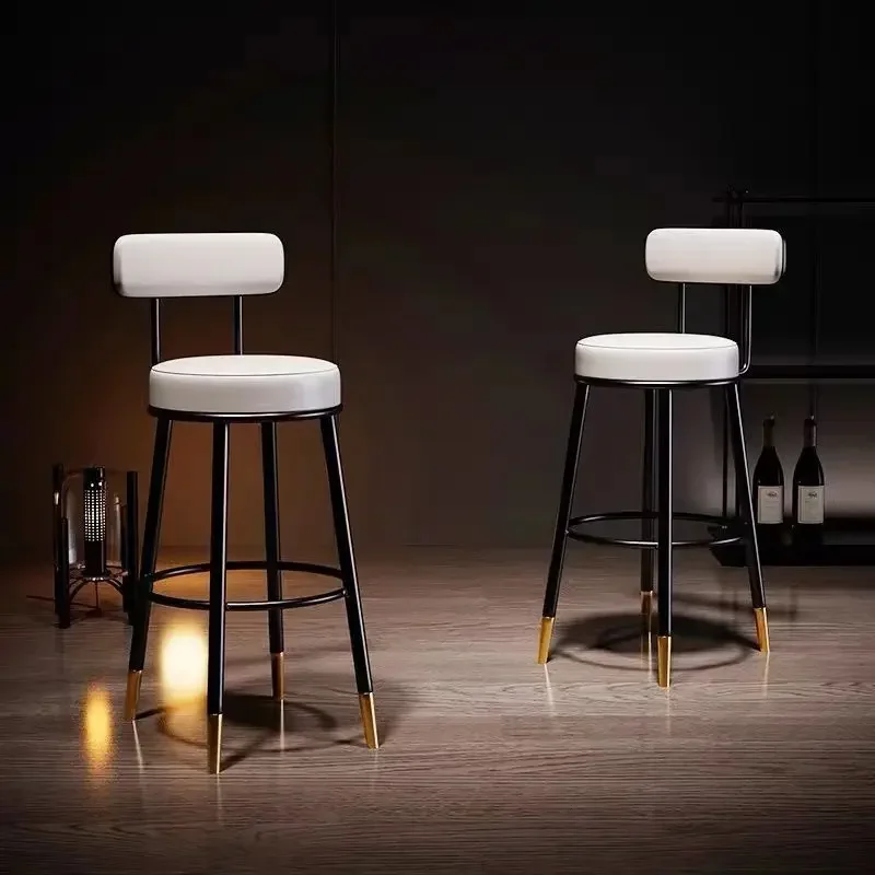 Nordic light luxury high chair home kitchen bar  milk tea shop restaurant hotel club supermarket cashier front desk