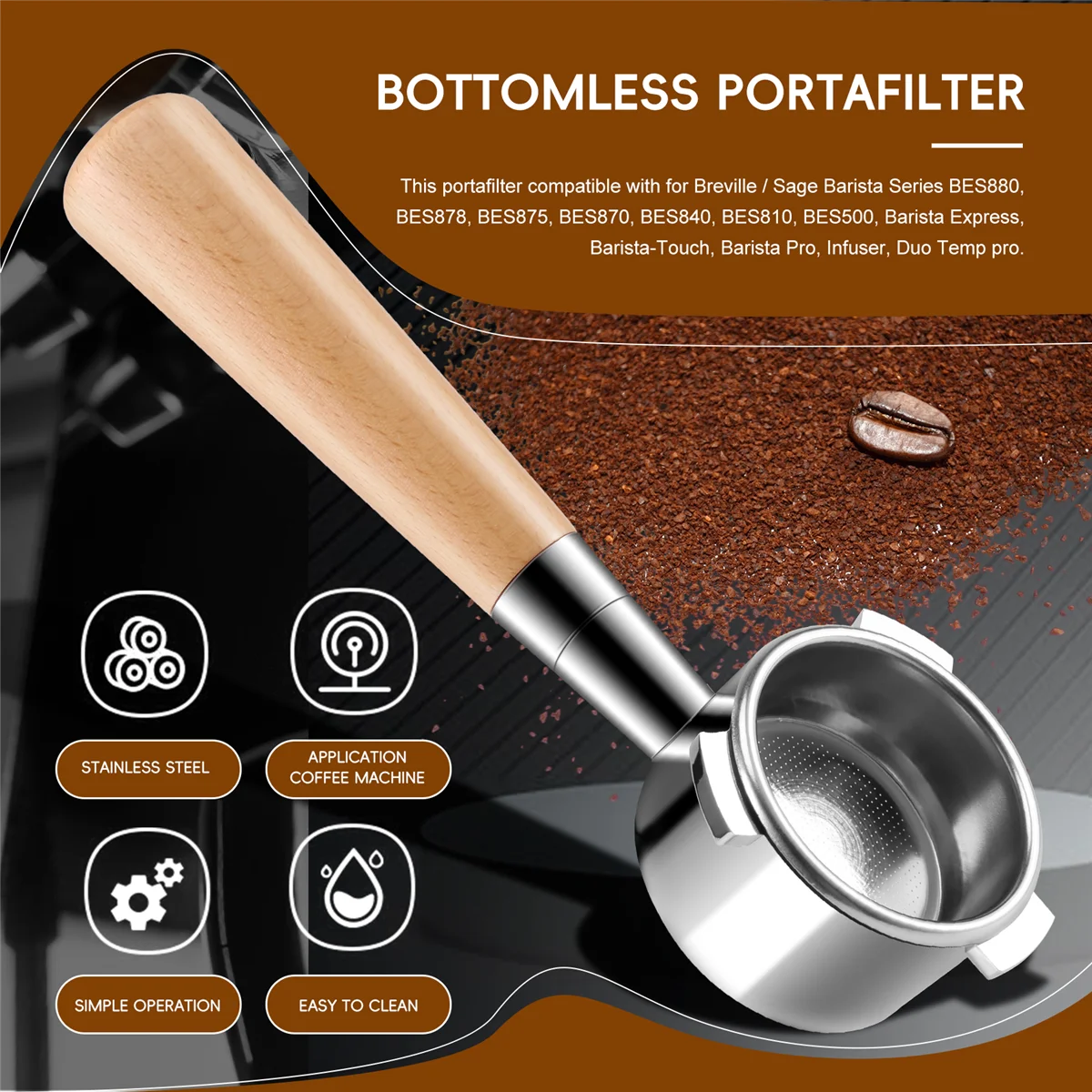 54มม. ไม่มีพอร์ตสำหรับ BES870BSXL BES870XL ด่วน BES878BSS BES840XL BES880BSS และอื่นๆ