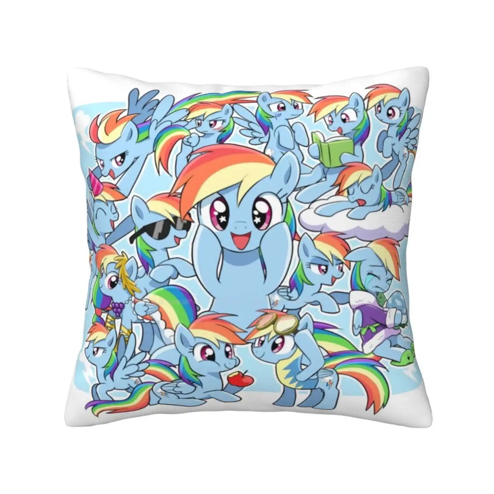 Every Rainbow Dash Ever Bedroom Office Hug Pillowcase Bronies Brony Mlp My Little Friendship Magic 20 Percent Cooler Gala