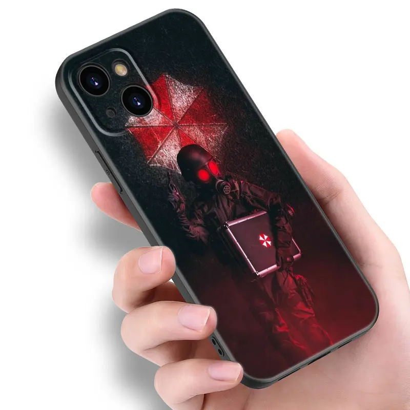 R-resident Game E-evil Black Silicone Phone Case For Apple iPhone 12 13 Mini 11 14 15 Pro Max 7 8 Plus X XR XS SE 2020 2022