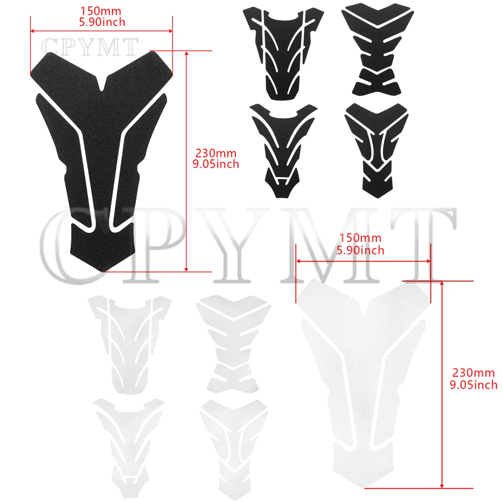 1 шт., черная/прозрачная матовая наклейка для мотоцикла, накладка на топливный бак, защитная крышка масляного бензобака, водонепроницаемая, подходит для универсального