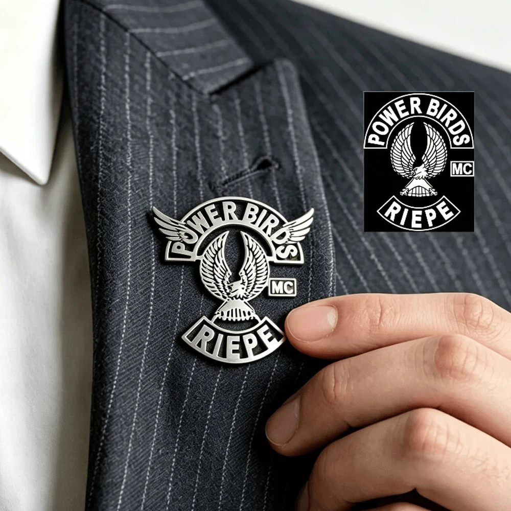 Custom MC Logo Brooch Custom Designs Image Badge Fashion Creativity Stainless Steel Custom Sign Brooch Exquisite Jewelry Gifts