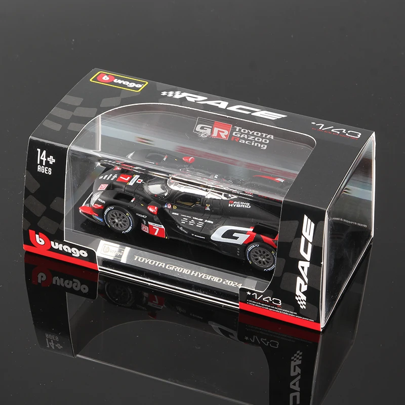 Bburago 1:43 Toyota GR010 Hybrid 2024 7# Alloy Car Model Diecast