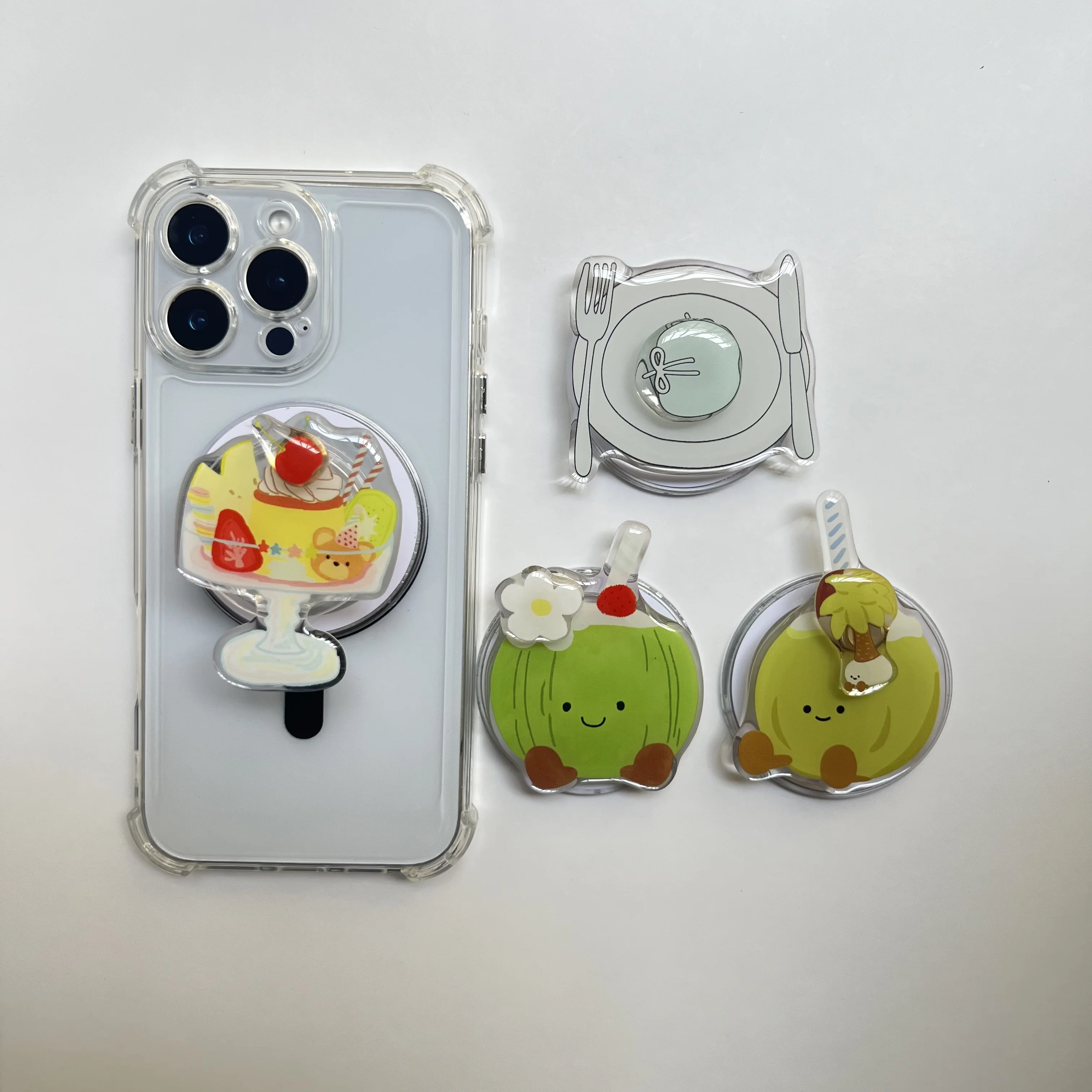 

Cute 360 Degree Rotation Casual Summer Drink For Magsafe Phone Holder Foldable For Iphone Samsung Phone Case Girl Gift