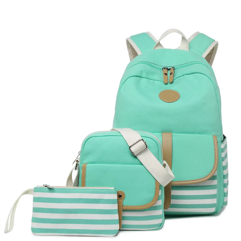 3PC School Bag Primary and Middle School Students Bag Boys Girls Backpack Mochila Zipper Pencil Case Backpack