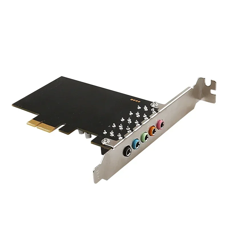 การ์ดเสียง PCIE 5.1 ช่อง CMI8738 ชิปเซ็ตเสียงดิจิตอลการ์ดเสียง PCI Express LOW PROFILE Bracket คอมพิวเตอร์เดสก์ท็อปส่วนประกอบ