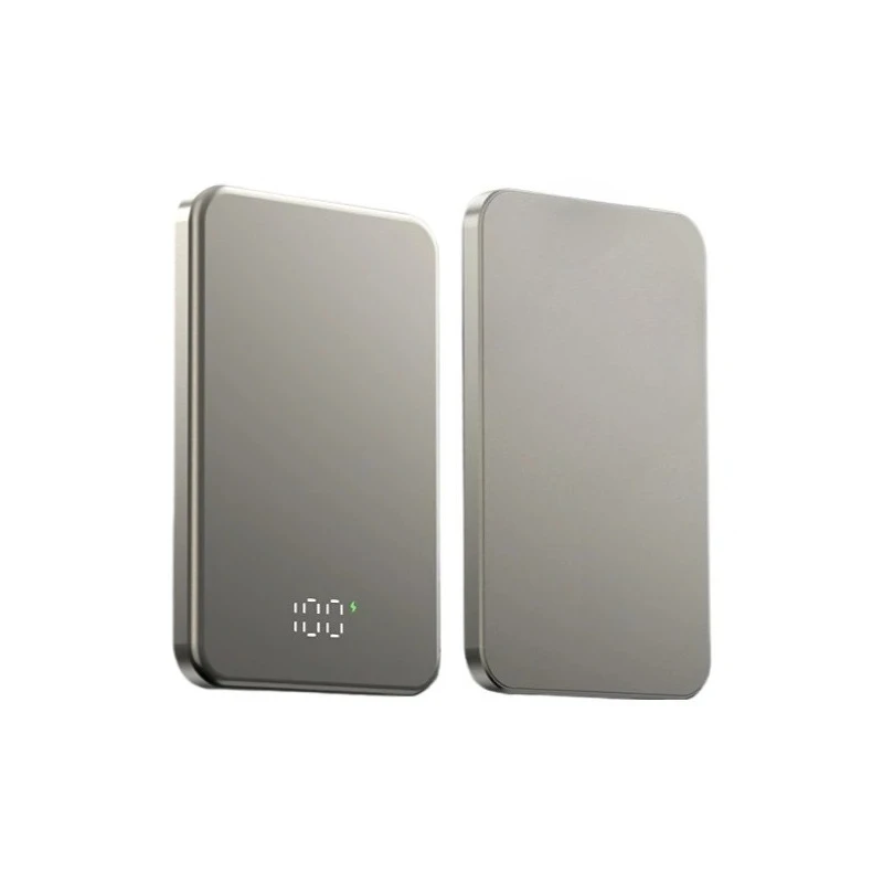 5000/10000/20000mAh Magnetic Wireless Power Bank Fast-Charging Portable External Battery For iPhone 16 Titanium Alloy Models