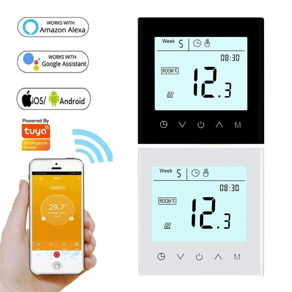 MINCO HEAT MK100 Smart Tuya WiFi Warm Floor Thermostat for Electric Heating Temperature Controller Gas Boiler Water Heating