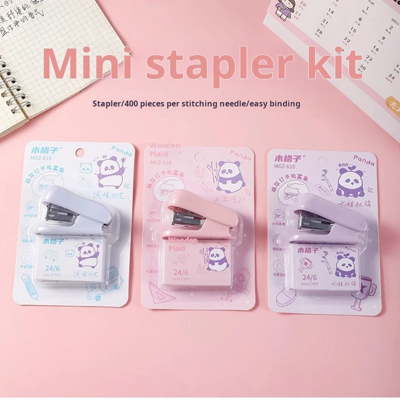 Mini office stapler set Easy to peel off Quick binding Sturdy construction Suitable for school Home or office...