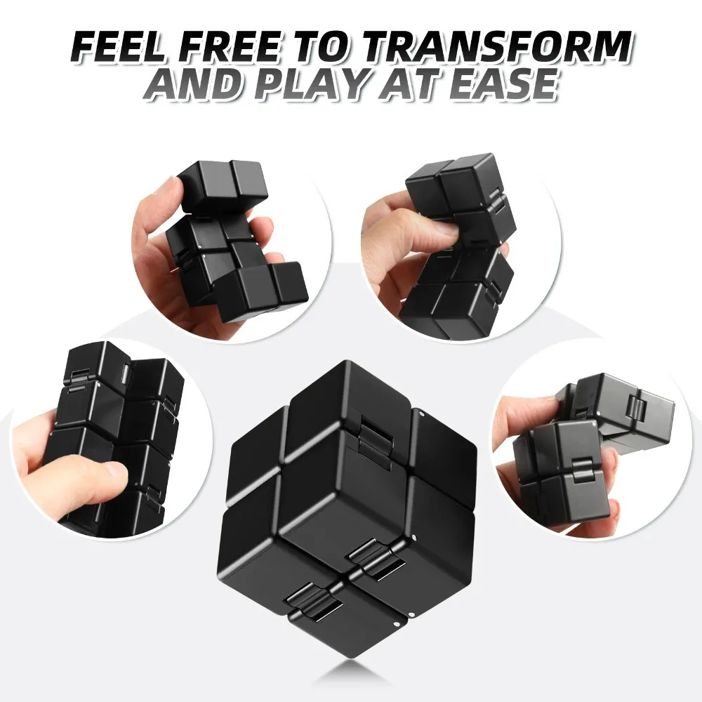 Infinity Cube Sensory Fidget Toy, Fidgeting Game for Kids and Adults, Cool Mini Toy for Stress and Anxiety Relief and Kill Time