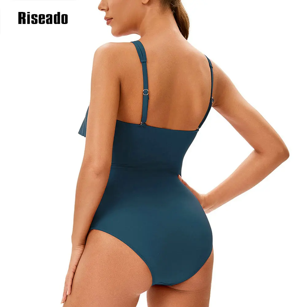 Riseado 2025 New Women's One Piece Swimsuits Tummy Control Cutout High Waisted Bathing Suit with Comfort and Durability