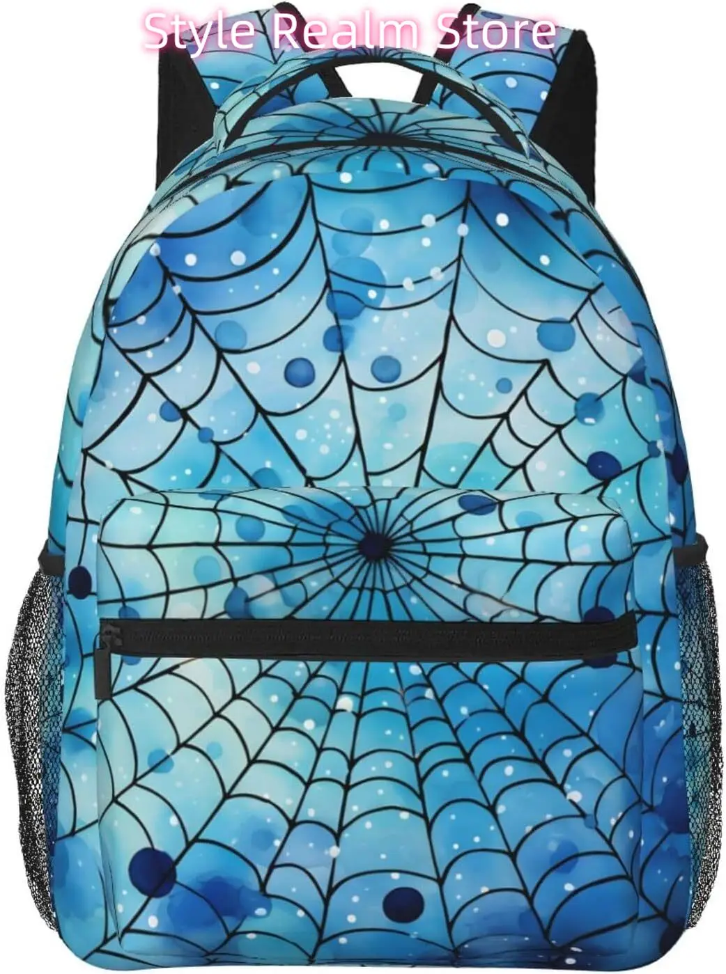 

laptop bag back to school Blue Spider Web Lightweight Laptop Backpack Lightweight Multipurpose Travel Casual Daypack Unisex Coll