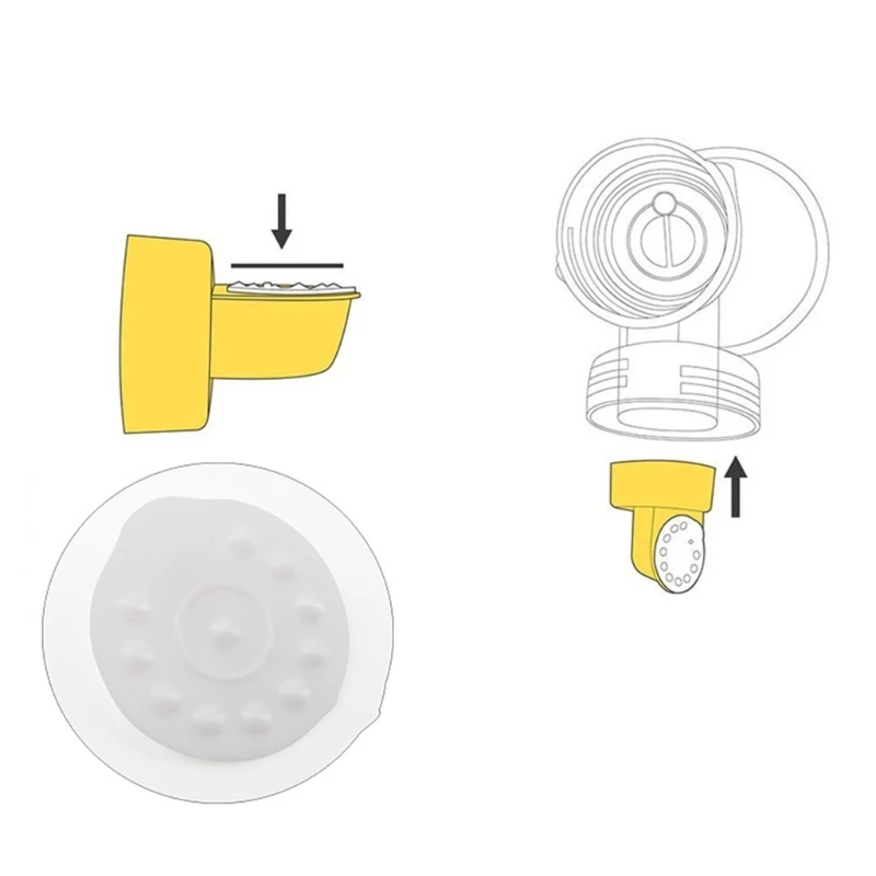 Breast Pump Repalcement Component Spare Membrane White for Swing/Mini Electric Reliable Pumping Accessory