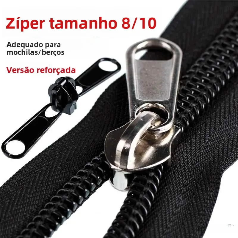 ziper-de-nylon-nº-8-e-nº-10-a-prova-de-explosao-2-metros-com-puxador-ziper-dupla-face-para-bolsas-e-barracas-puxador-de-zi