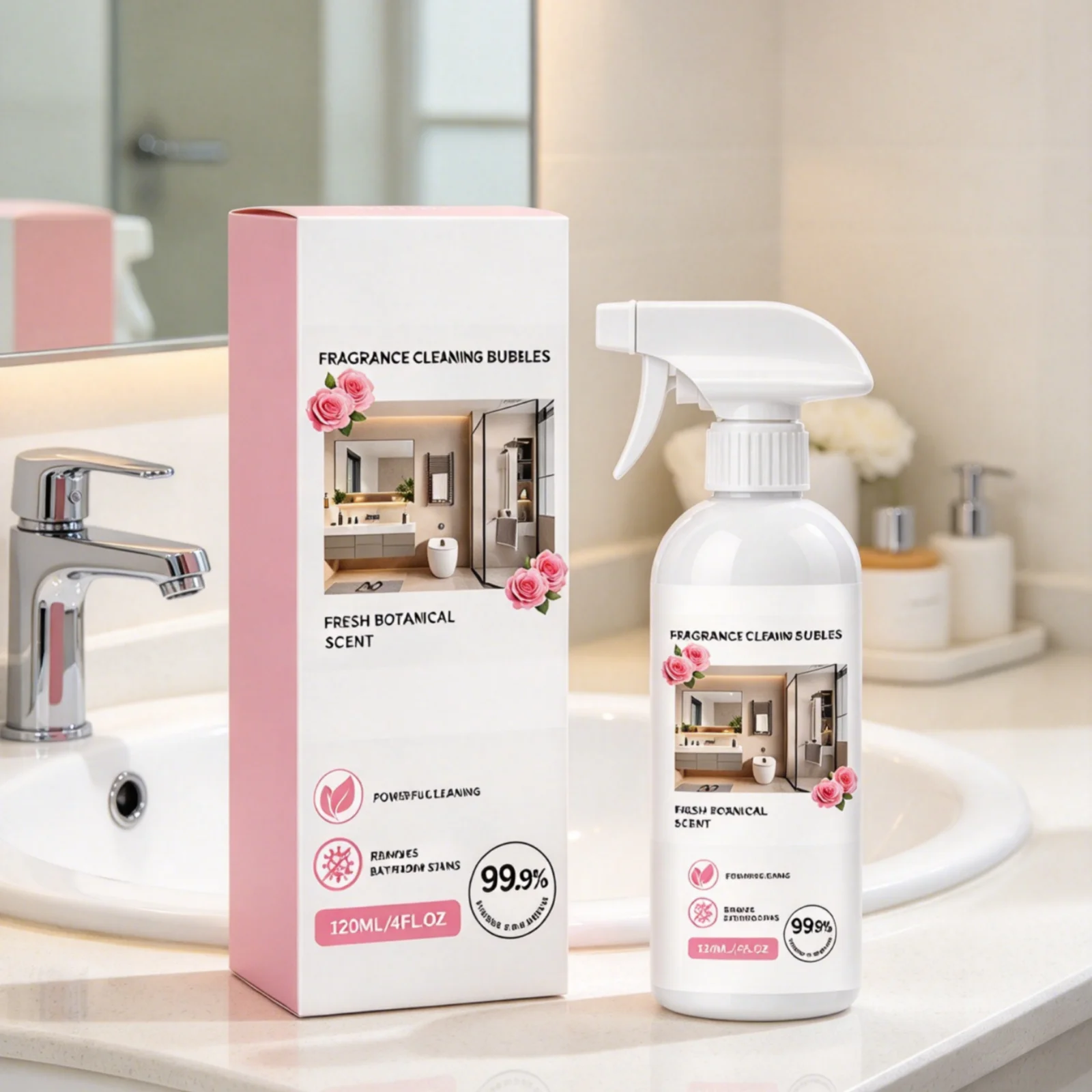 Toilet Cleaning Foam Spray Powerful Cleaning Deep Decontamination Deodorize Stain Remover Household Bathroom Foam Cleaner 120ml