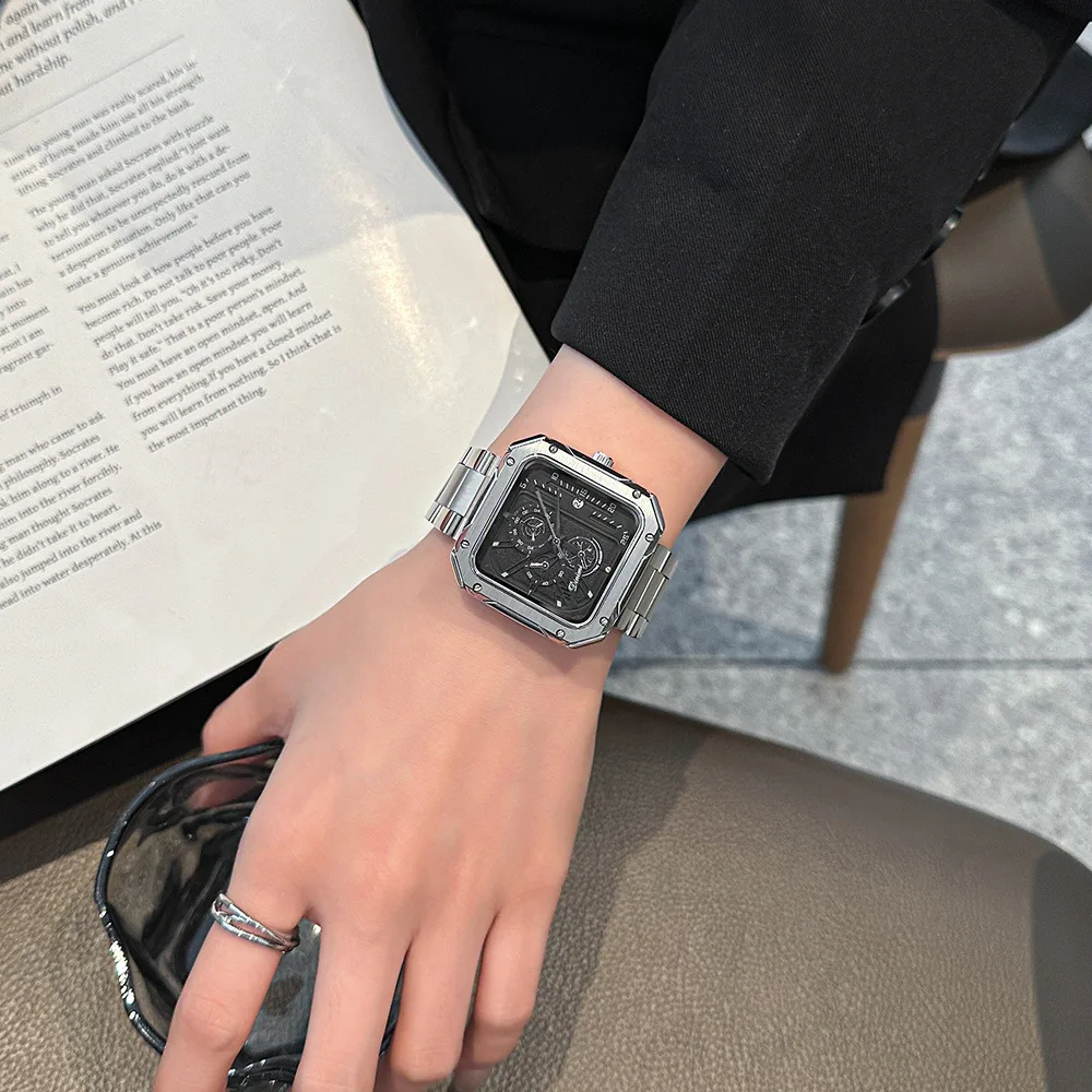 2025, hoge kwaliteit DIMINI herfst nieuwe klassieke stalen riem horloge mode cool vierkant horloge premium paar horloge