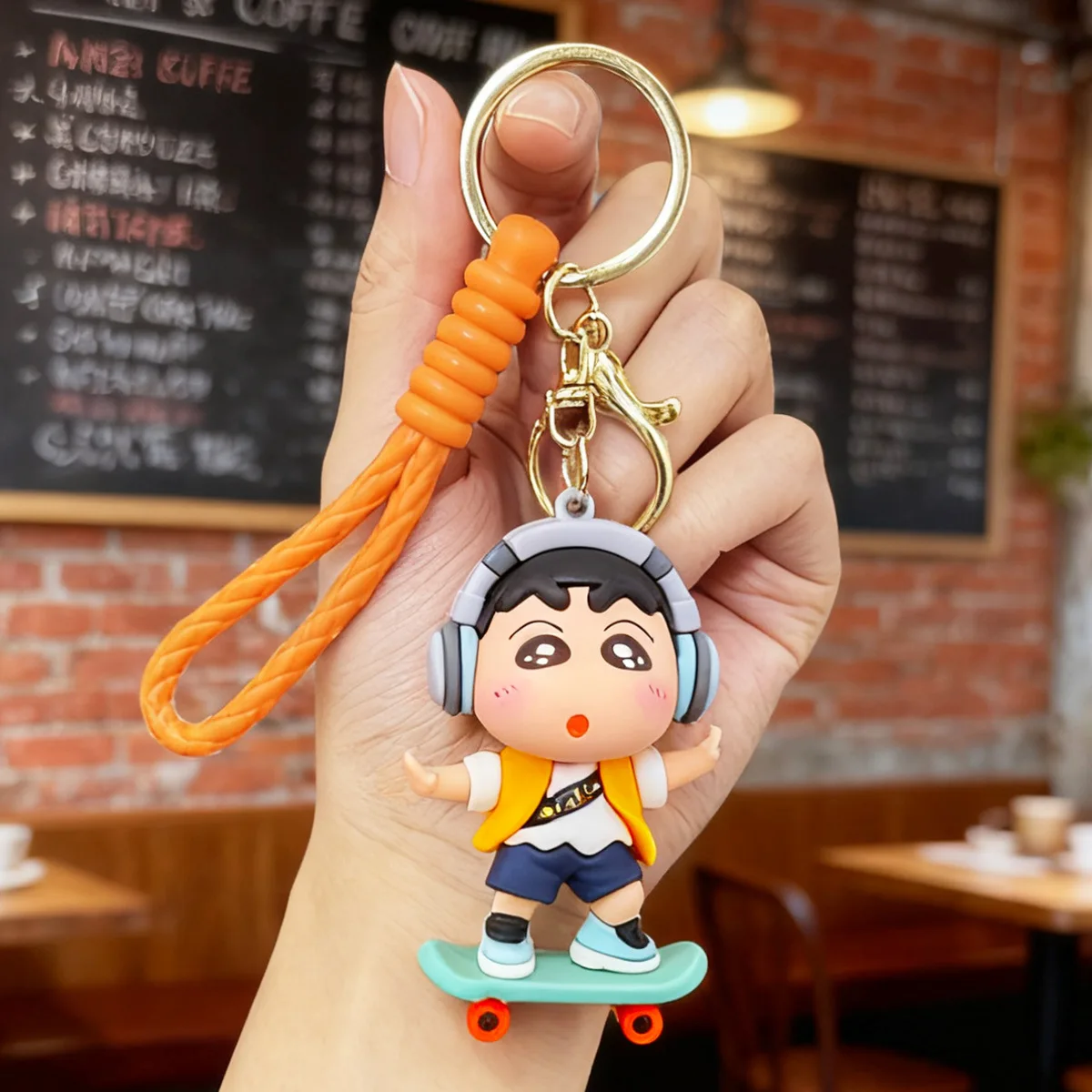 

Crayon Shin-Chan Keychain Cartoon Cross Dressing Key Buckle Comic Periphery Backpack Transformation Decoration Gifts
